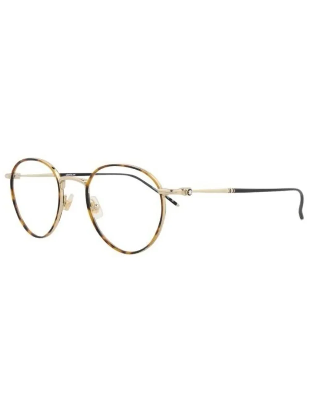 New Montblanc Mens Round/Oval Havana Gold Transparent Fashion Designer Eyeglasse